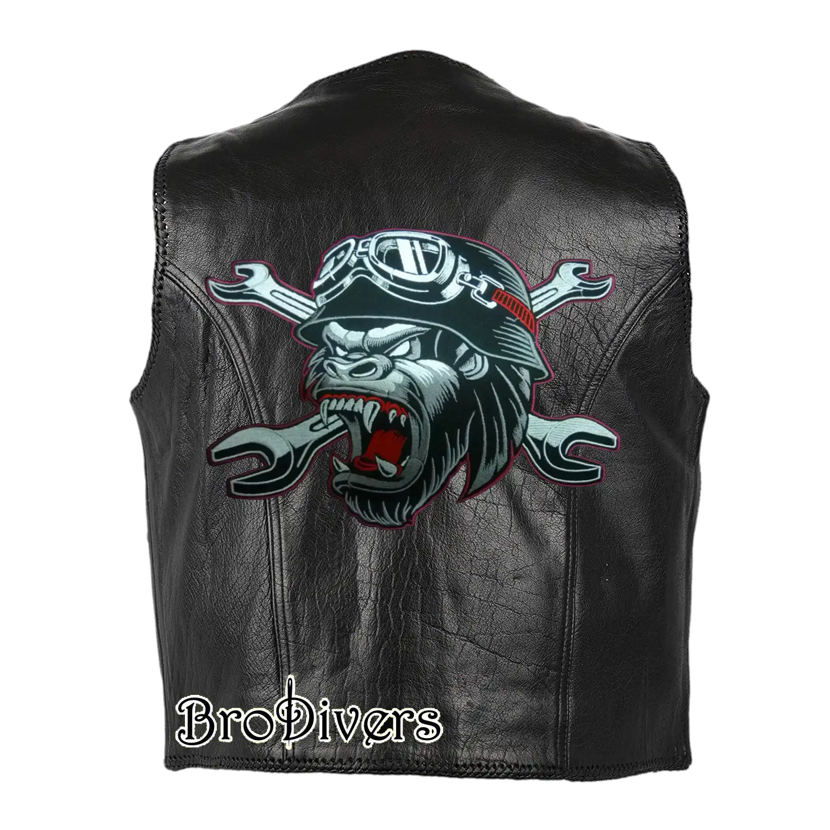Large embroidered back design on personalised jacket