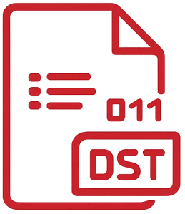 DST embroidery file format for industrial embroidery machines