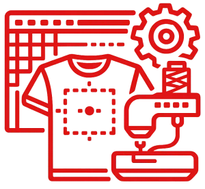 Embroidery digitizing for fashion and garment production with machine embroidery setup