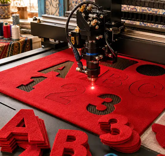 Six-step professional embroidery production process from artwork review to final file delivery